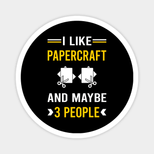 3 People Papercraft Paper Craft Crafting Magnet